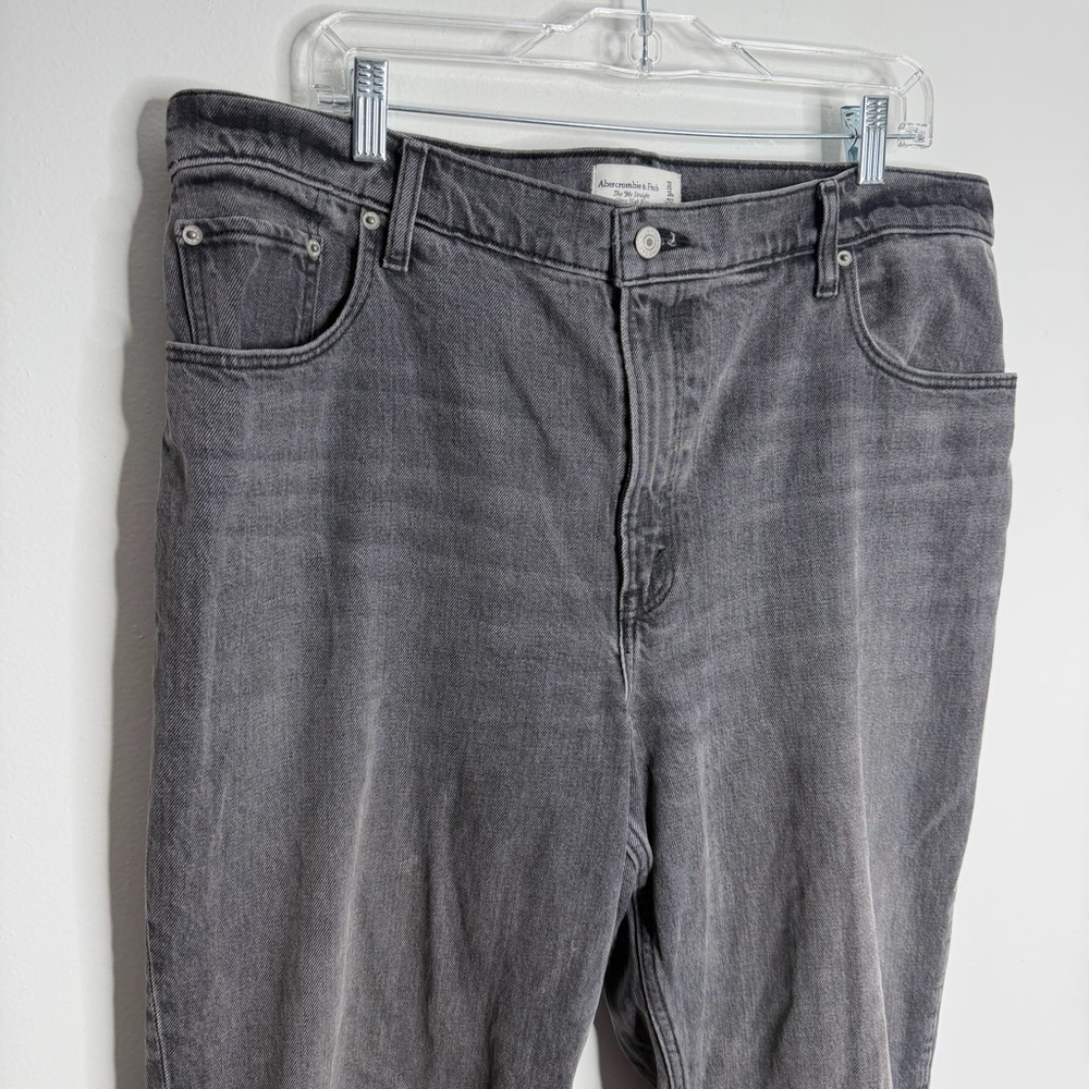 Abercrombie &‎ Fitch The 90's Straight Ultra High Rise Washed Black Plus 16/33 - Picture 6 of 7
